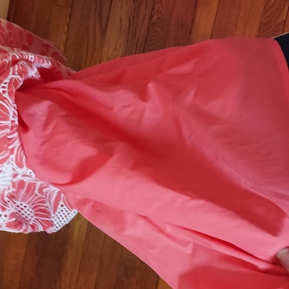 Milly Breanna Tournesol Eyelet Dress Coral - Picture 12 of 16